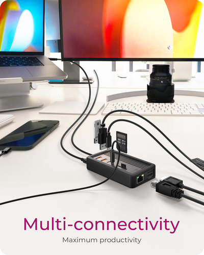 ICY BOX IB-DK4072M-CU31 USB 3.2 Gen 2 (3.1 Gen 1) Type-C Black