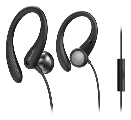 Philips TAA1105BK/00 headphones/headset Wired Ear-hook, In-ear Sports Black