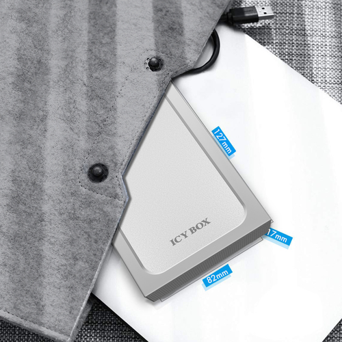 ICY BOX IB-241WP HDD/SSD enclosure Anthracite, Silver 2.5"