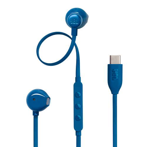 JBL Tune 305C Headset Wired In-ear Calls/Music USB Type-C Blue