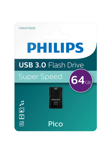 Philips Pico Edition 3.0 USB flash drive 64 GB USB Type-A 3.2 Gen 1 (3.1 Gen 1) Black