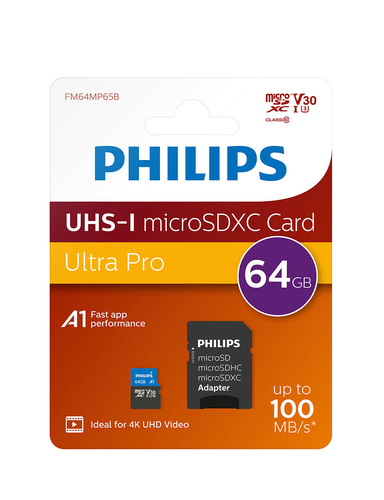 Philips FM64MP65B 64 GB MicroSDXC UHS-I Class 10