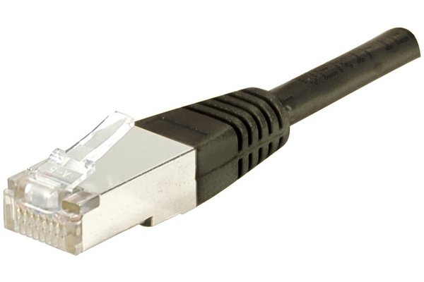 Cordon RJ45 catégorie 6 S/FTP noir - 2 m