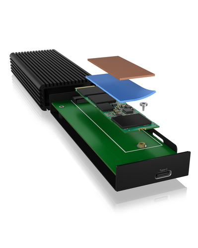 ICY BOX IB-1916M-C32 SSD enclosure Black M.2