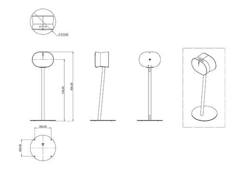 Multibrackets M Sonos Floorstand for ERA 300 - White