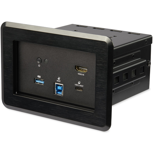 StarTech.com Conference Room Docking Station - Universal Laptop Dock - 4K HDMI, 60W Power Delivery, USB Hub, GbE, Audio - In-Table Connectivity Box For Huddle/Boardroom Collaboration Space