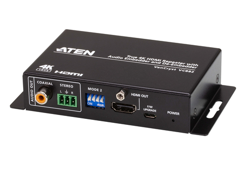 ATEN True 4K HDMI Repeater with Audio Embedder and De-Embedder