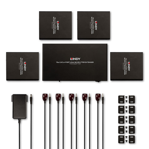 Lindy 70m Cat.6 4 Port HDMI 4K60 Splitter Extender