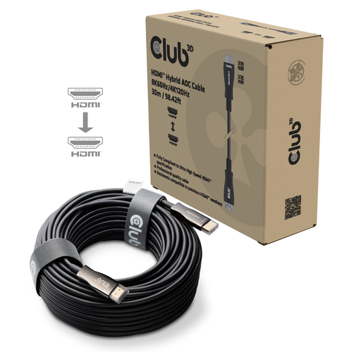 Club 3D HDMI-kabel 30m Sort