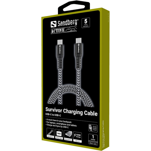 Sandberg Survivor USB-C Cable 1M 100W