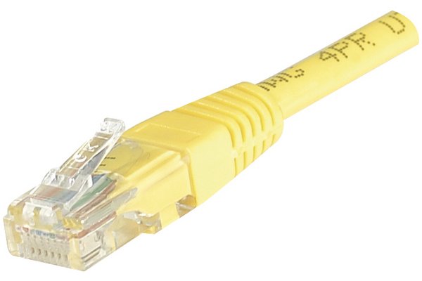 Cordon RJ45 catégorie 6 U/UTP jaune CCA - 10 m