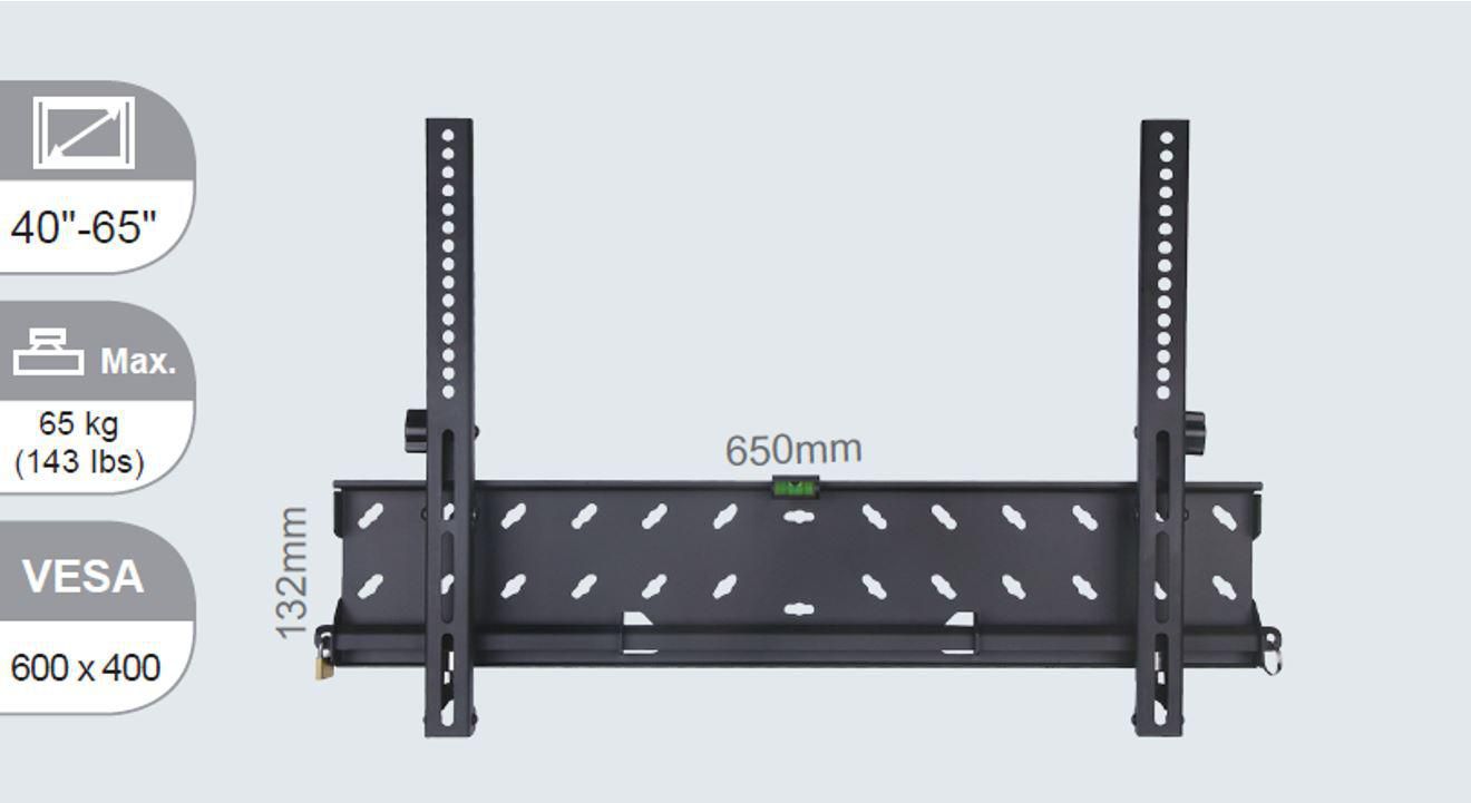 Wall mount large tilt up to 