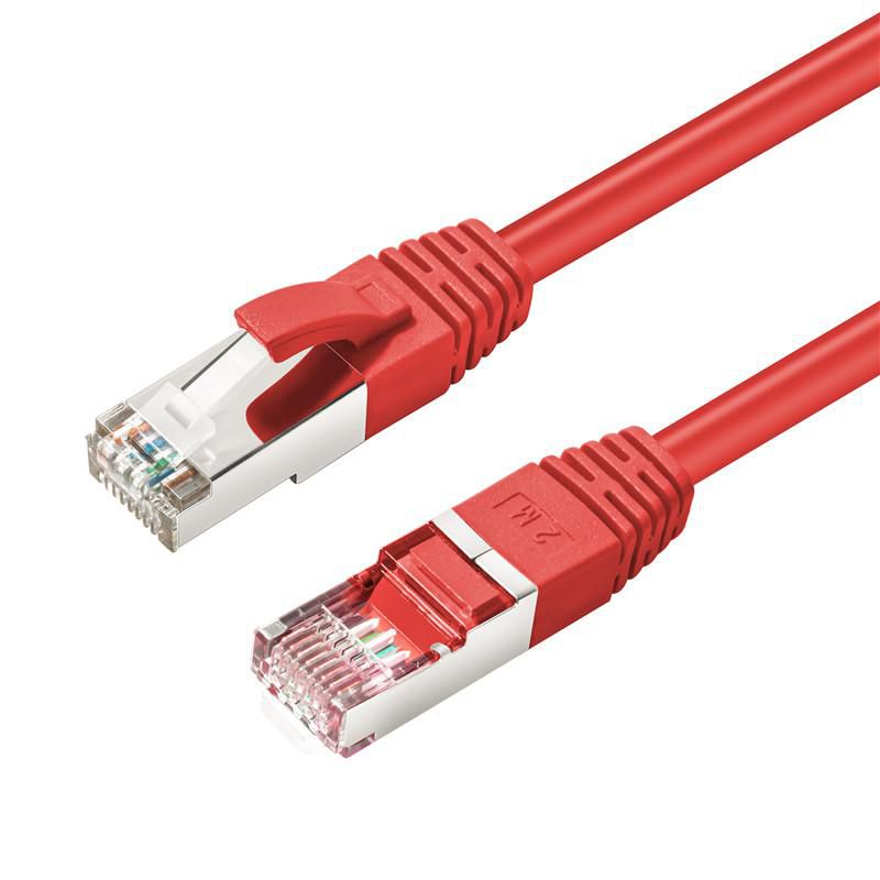 CAT6A S/FTP 1m Red LSZH