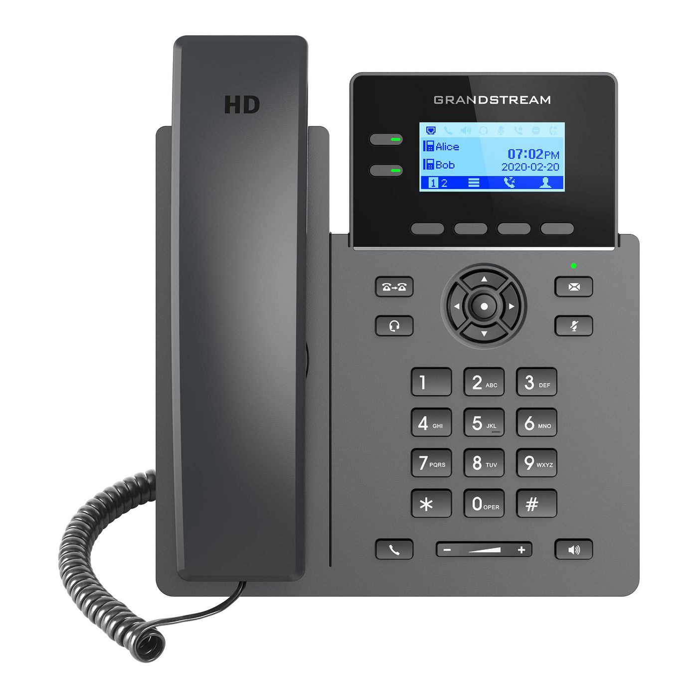 Ip Phone Black 2 Lines Lcd