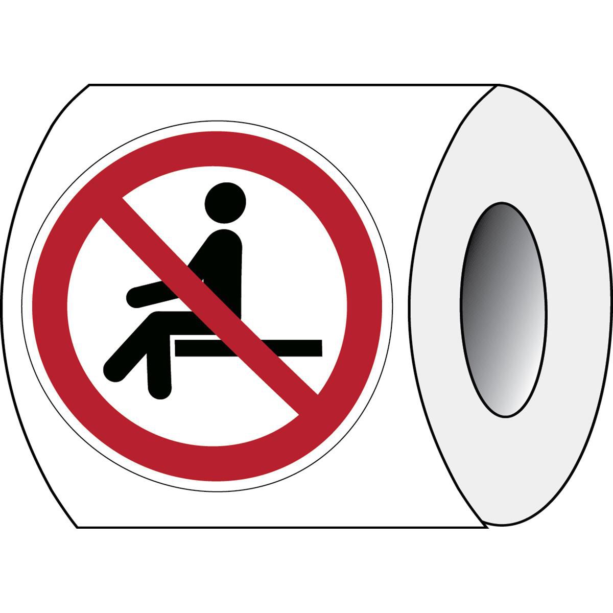 ISO Safety Sign - No sitting