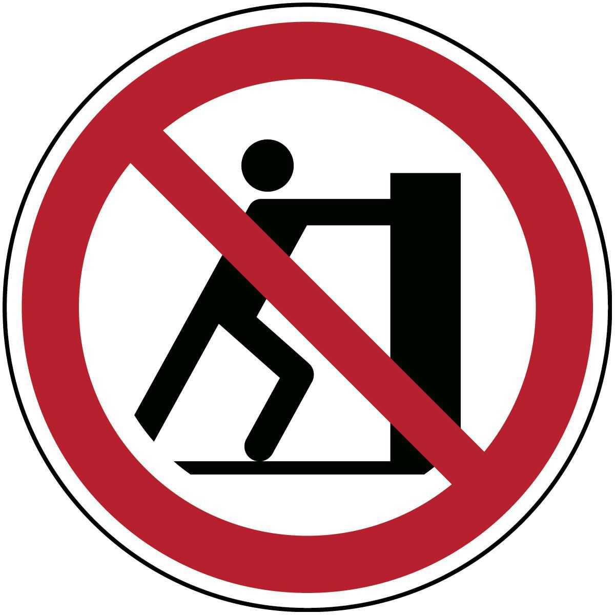 ISO Safety Sign - No pushing