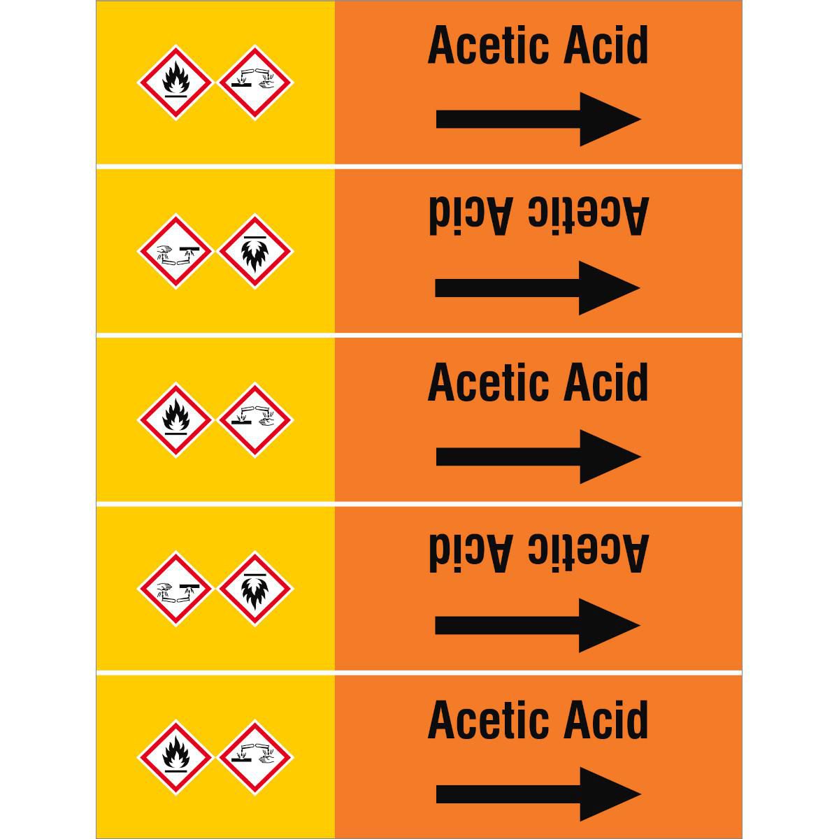 ISO 20560 Pipe Markers - Acids