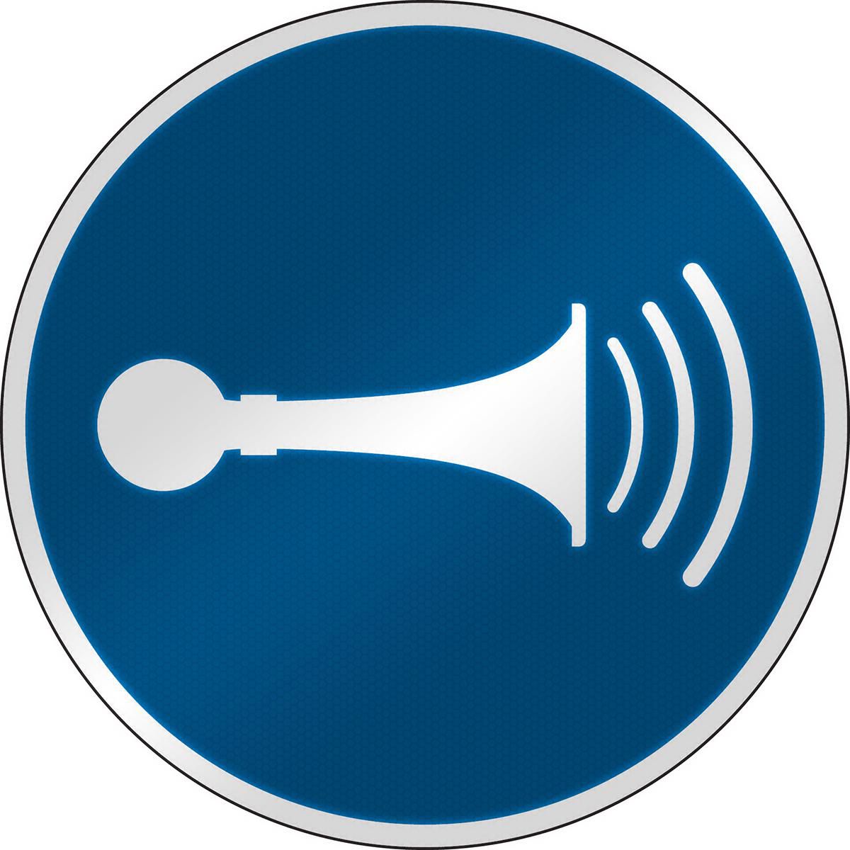 ISO Safety Sign - Sound horn