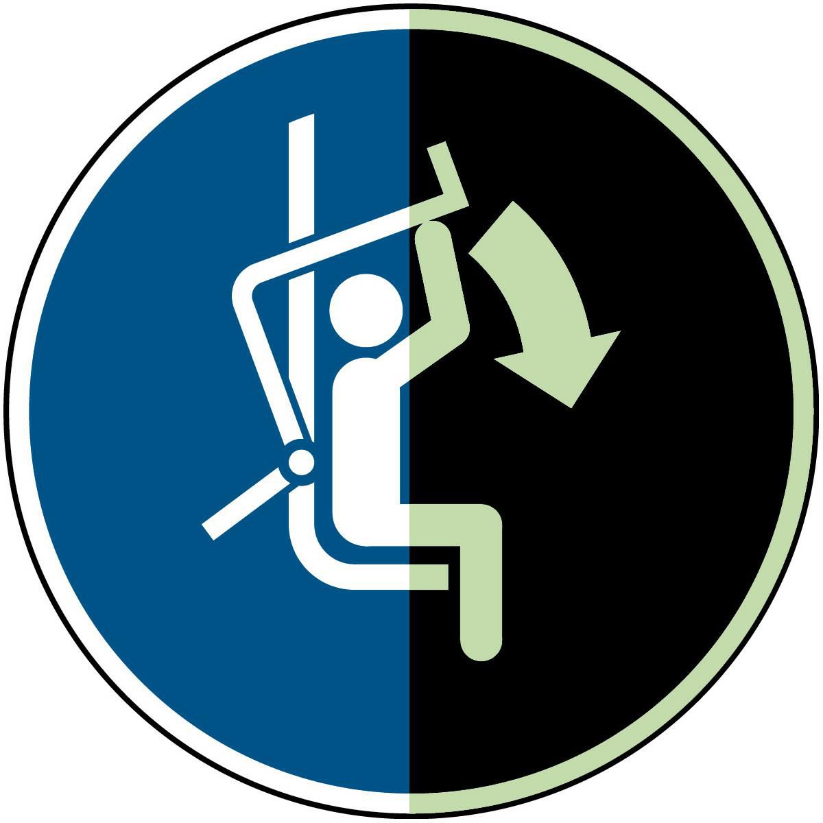 Close safety bar of chairlift 