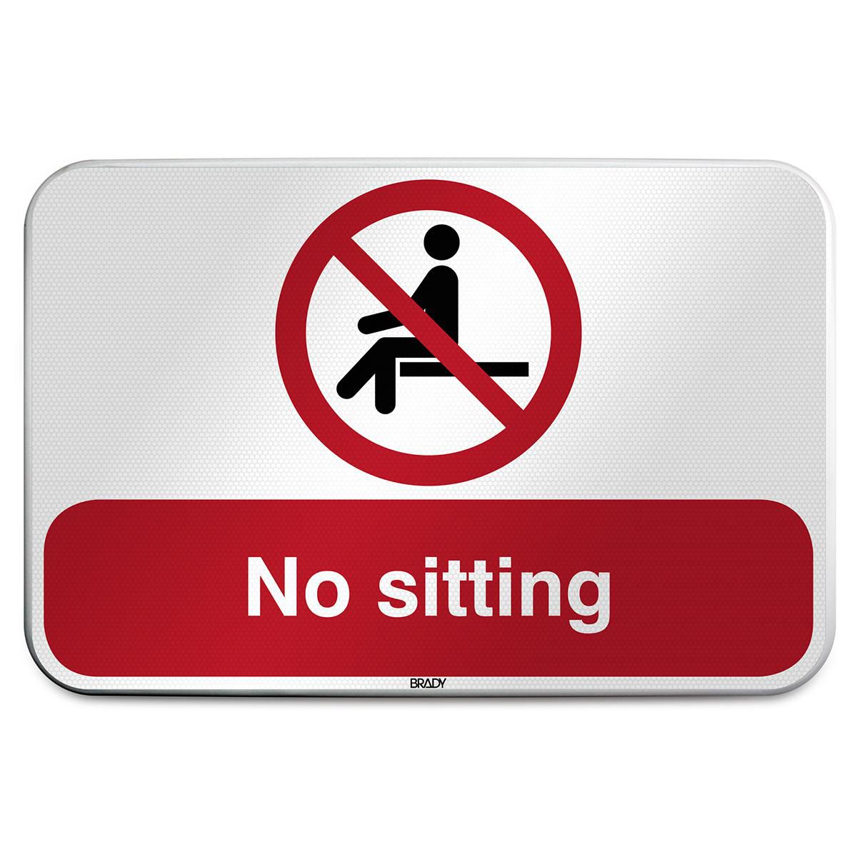 ISO Safety Sign - No sitting