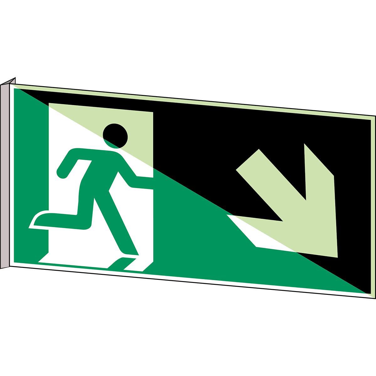 Glow-in-the-dark safety sign