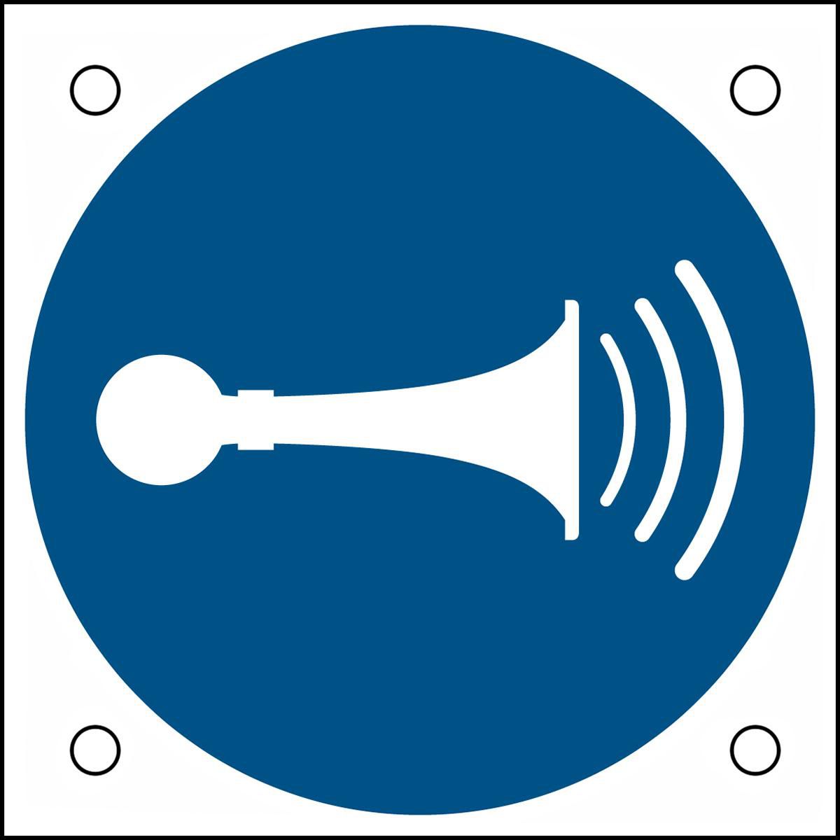 ISO Safety Sign - Sound horn