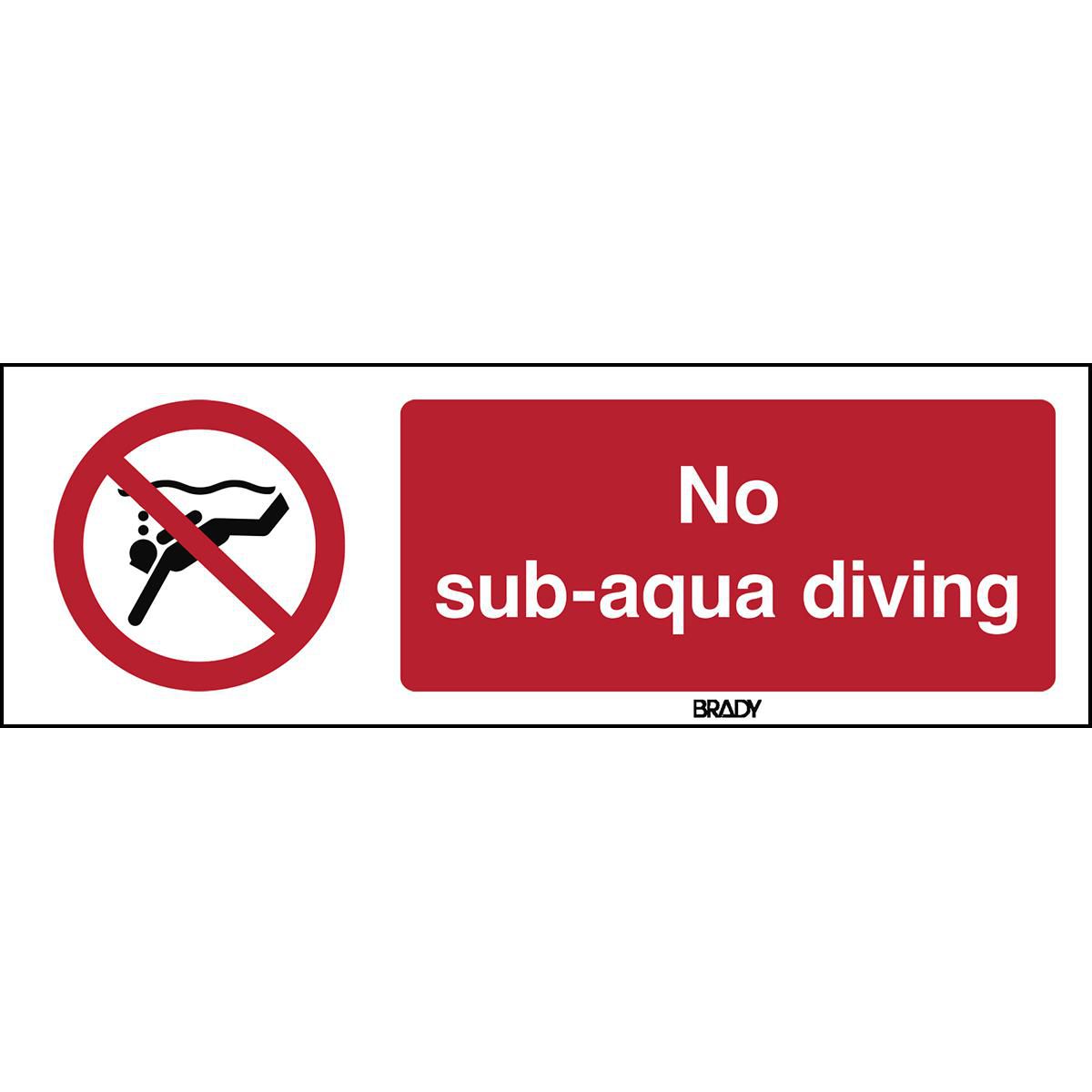 ISO Safety Sign - No sub-aqua 