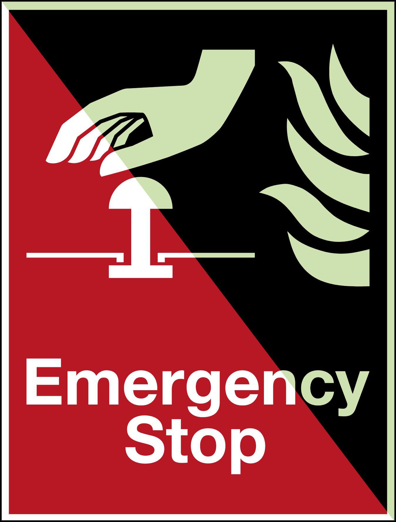 Glow-in-the-dark safety sign 