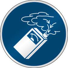 ISO Safety Sign - Use gas 