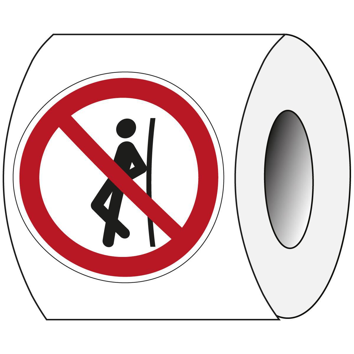 ISO Safety Sign - No leaning 