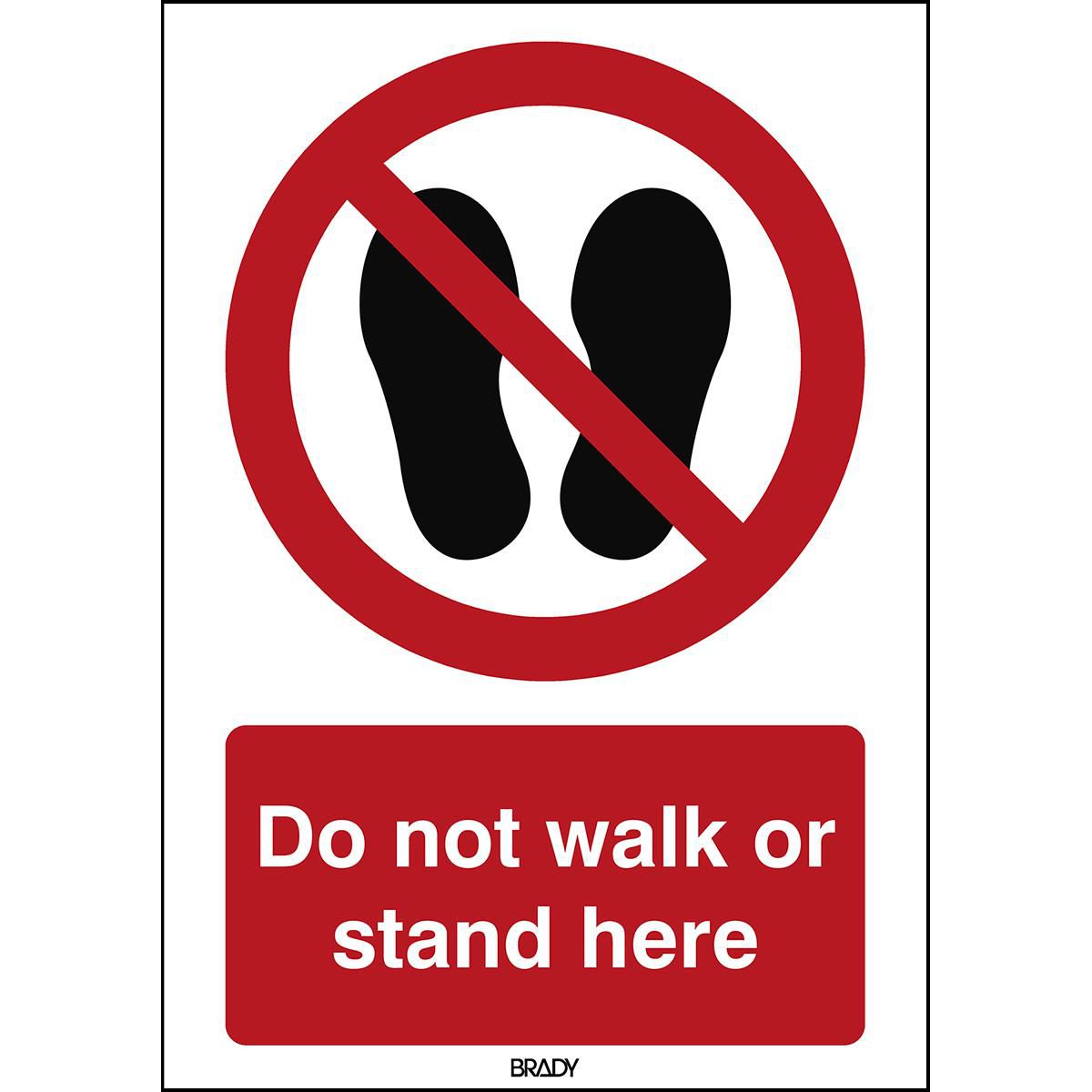 ISO Safety Sign - Do not walk 