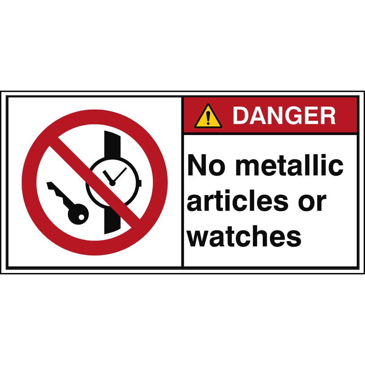 ISO Safety Sign - No metallic