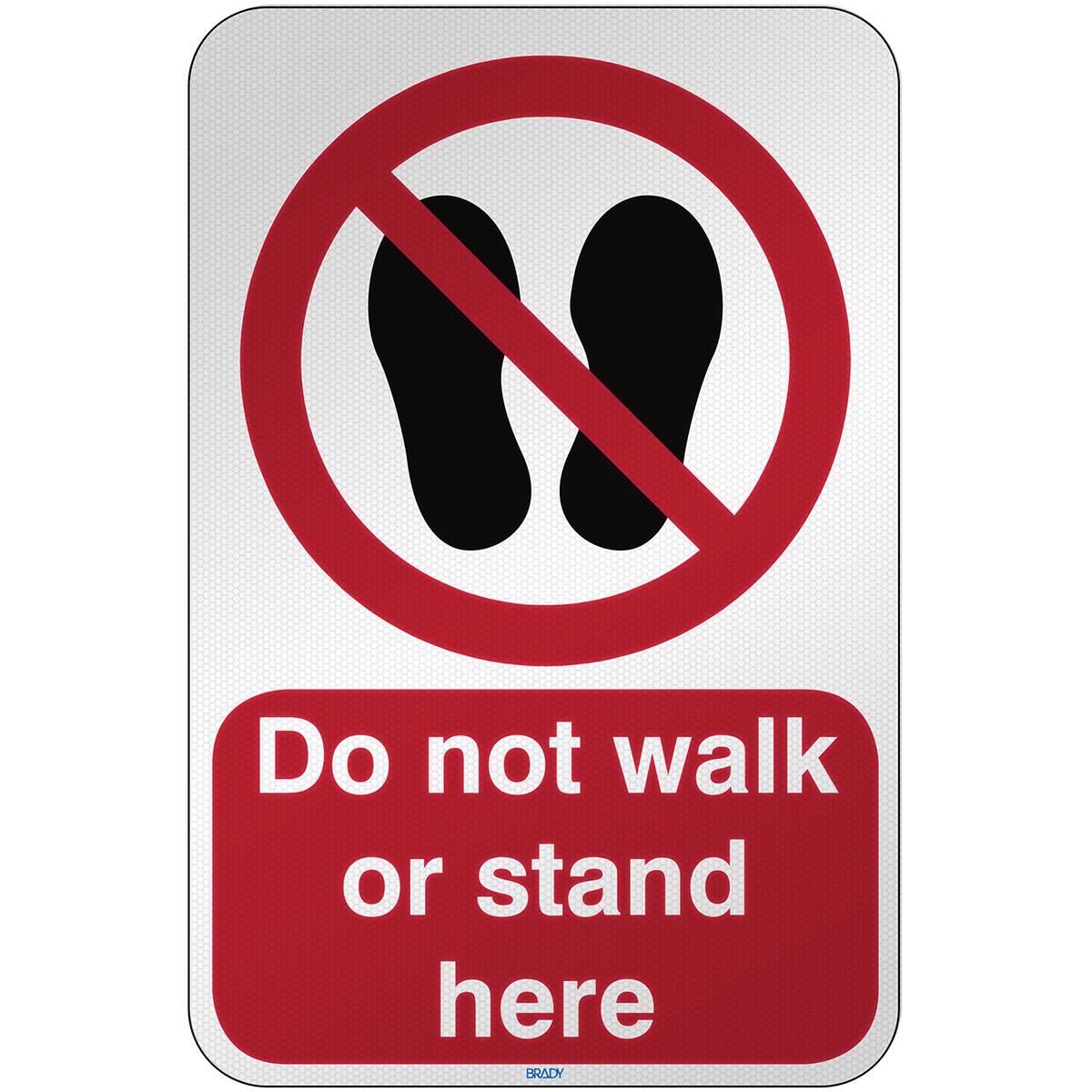 ISO Safety Sign - Do not walk 