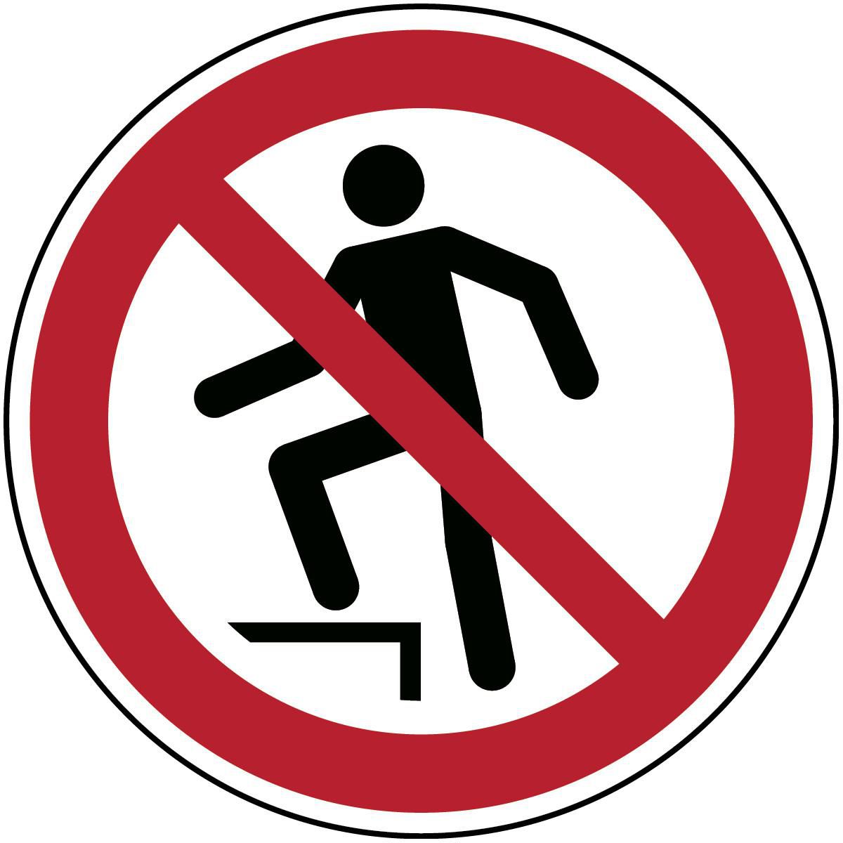 ISO Safety Sign - No stepping 
