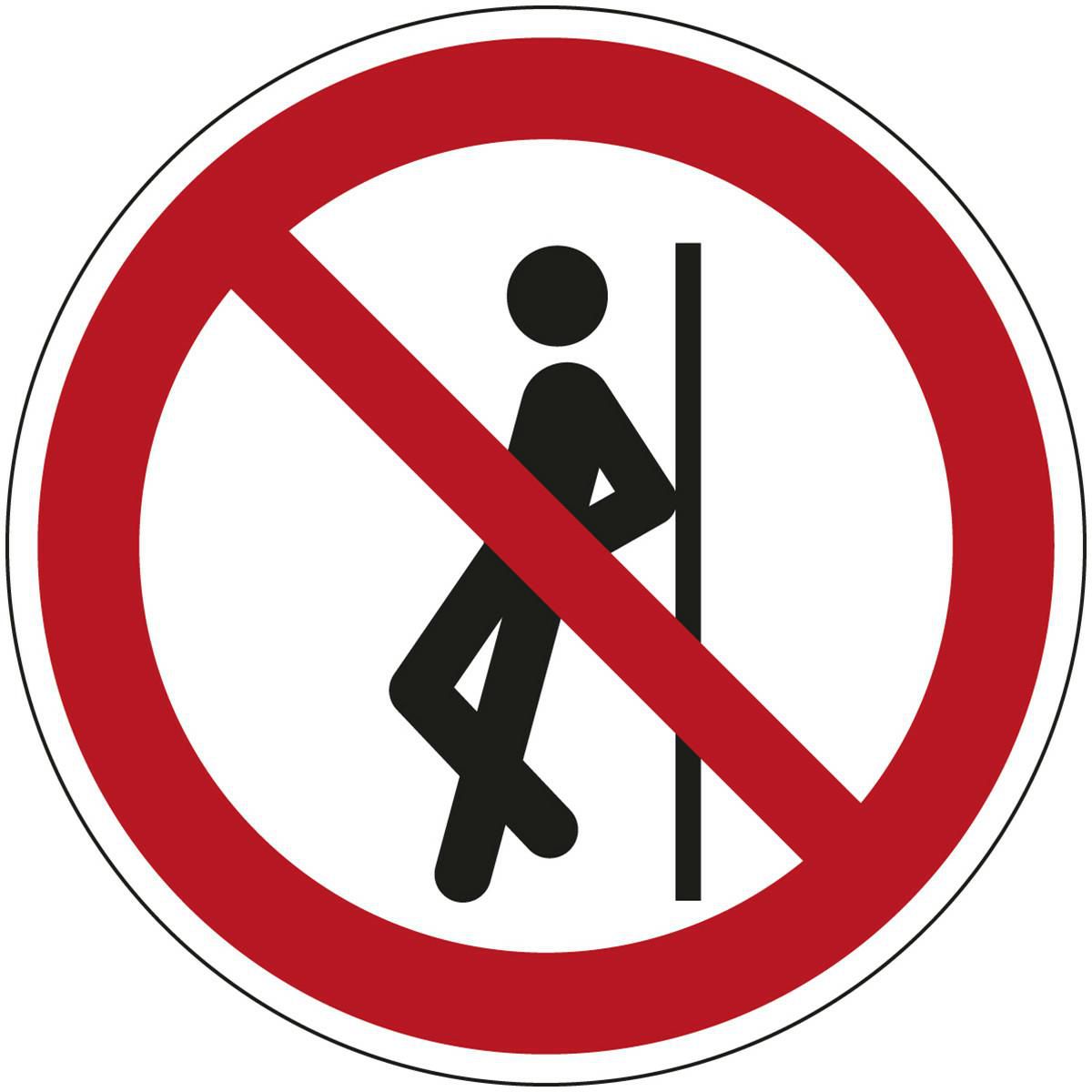 ISO Safety Sign - No leaning 