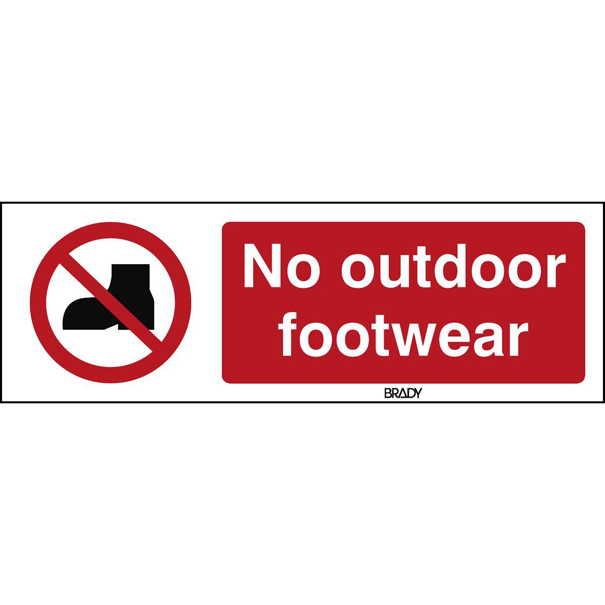 ISO Safety Sign - No outdoor 