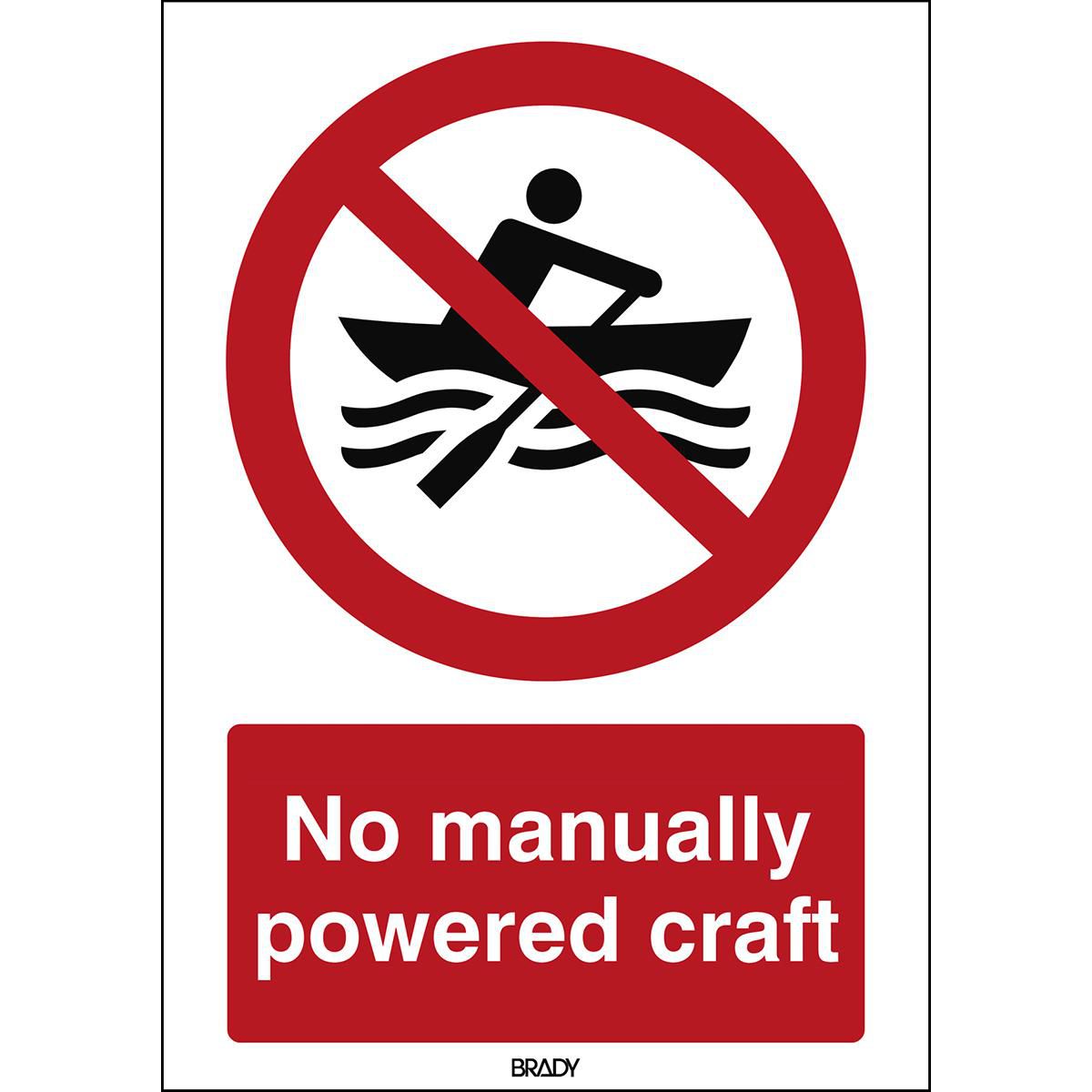 ISO Safety Sign - No manually 