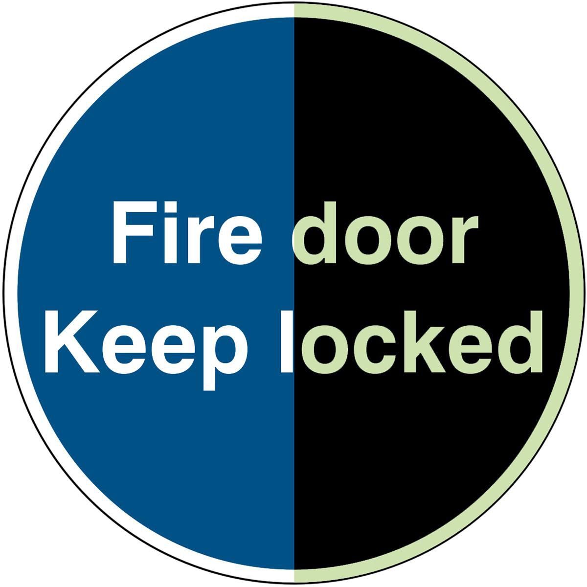 Glow-in-the-dark safety sign 