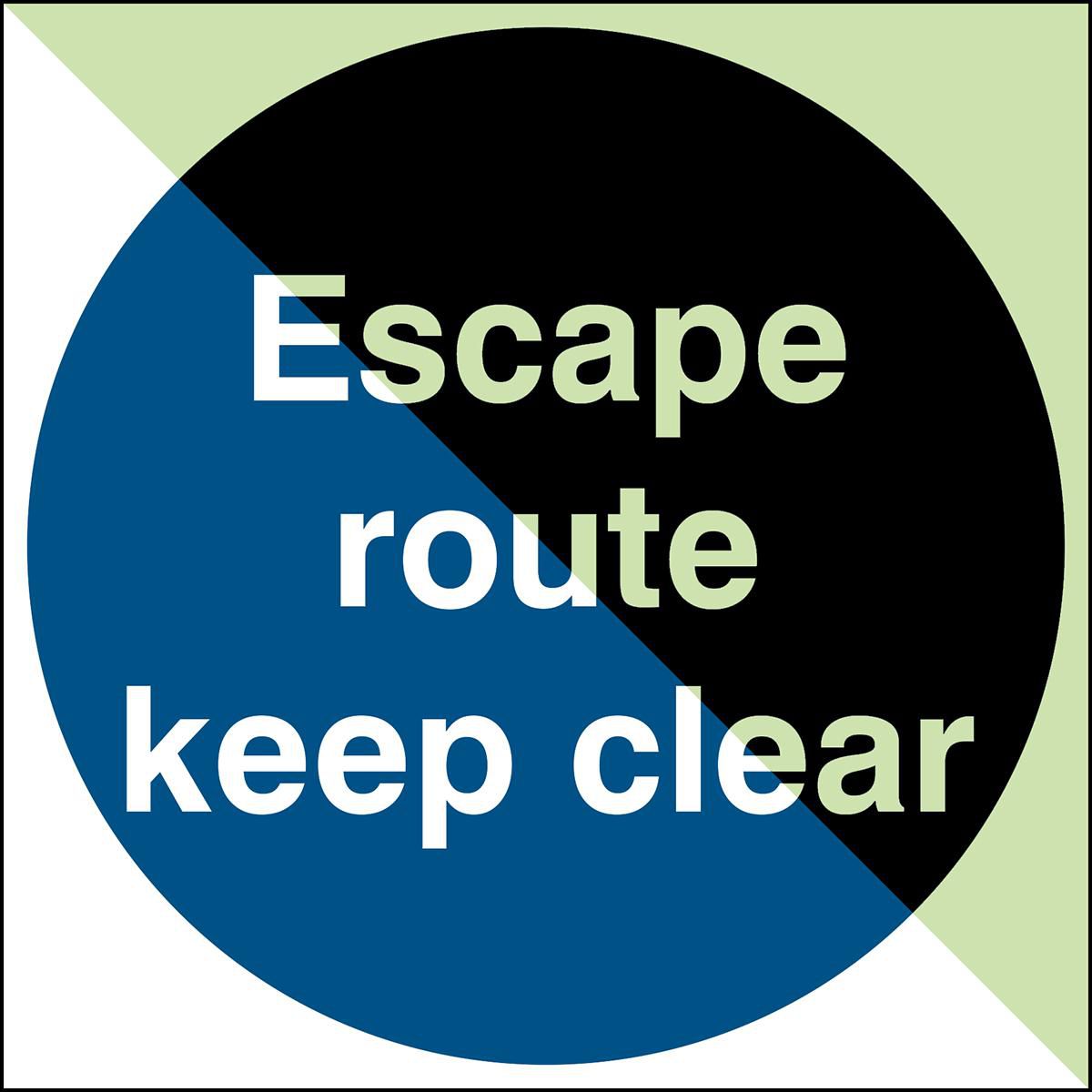 Glow-in-the-dark safety sign 