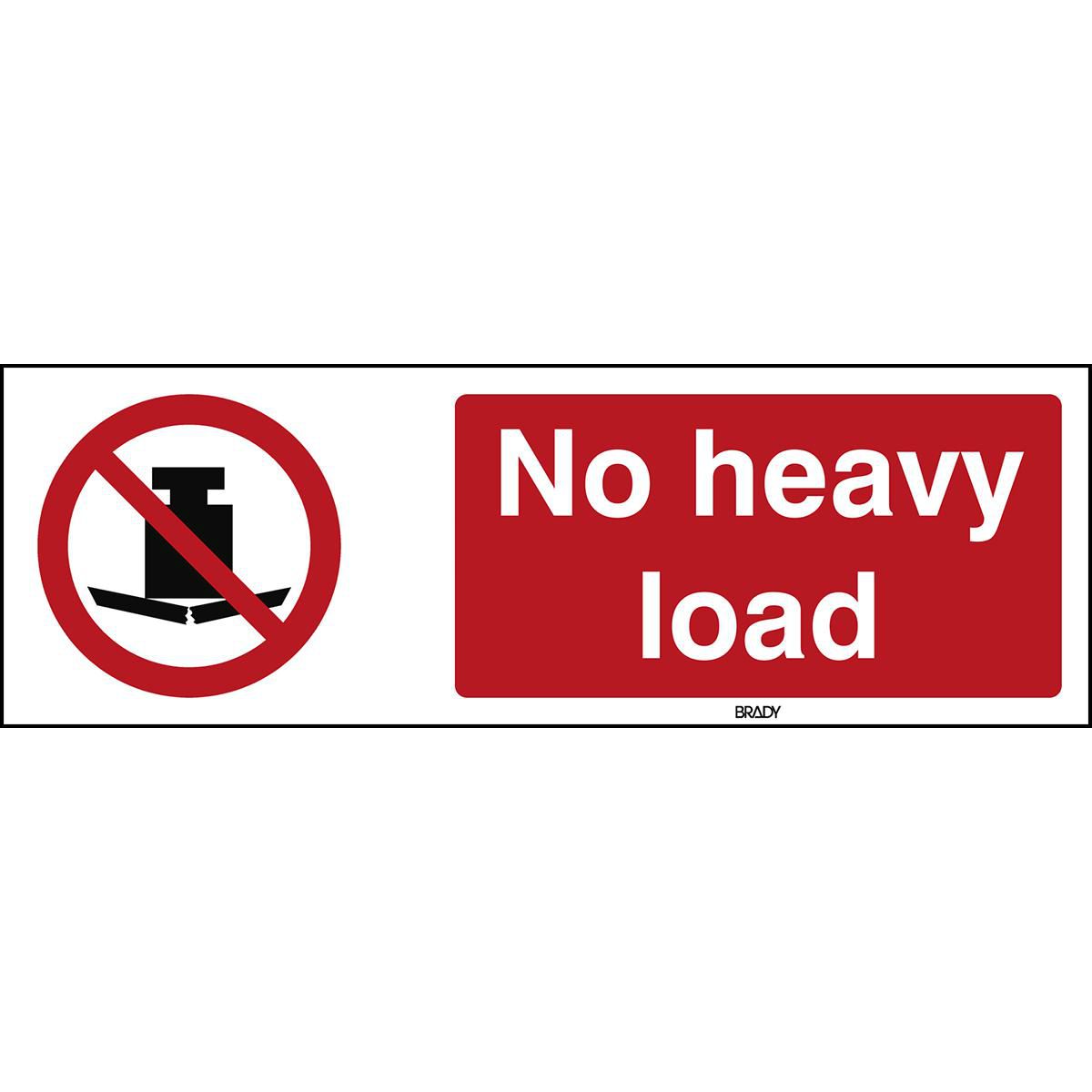 ISO Safety Sign - No heavy