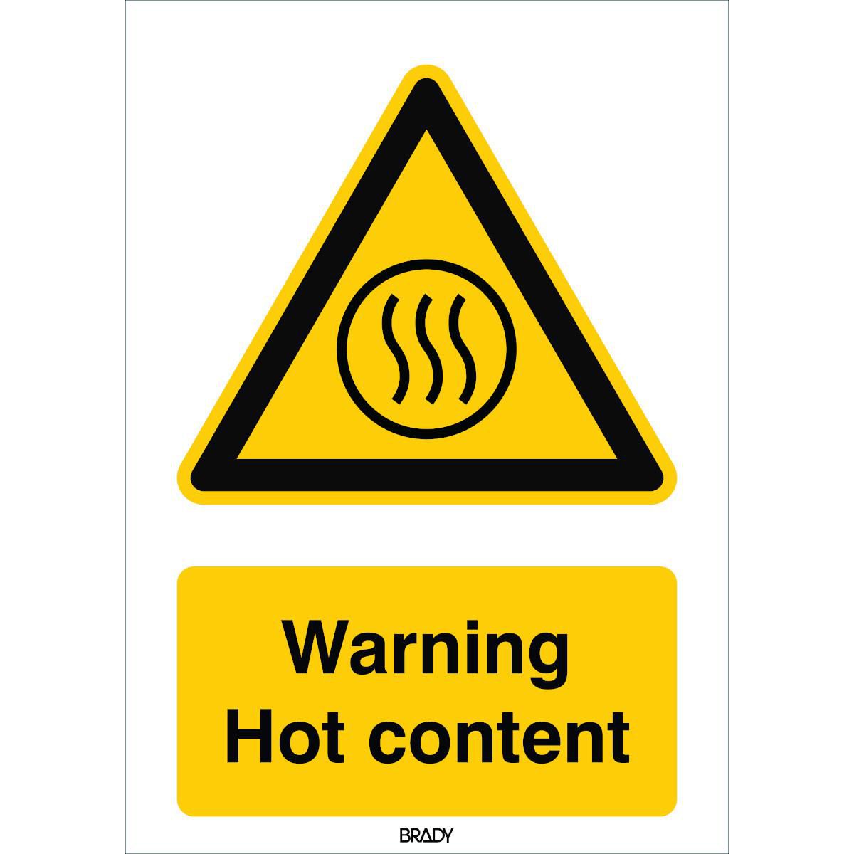ISO Safety Sign - Warning Hot