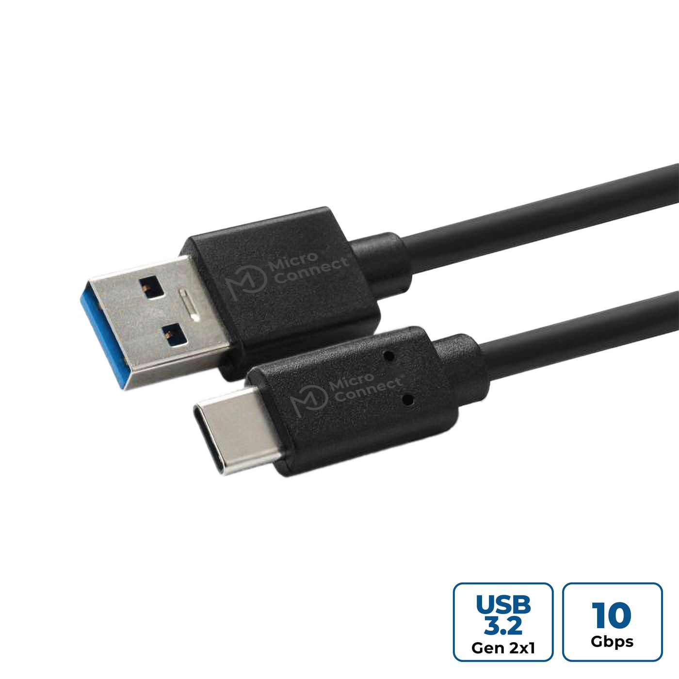 USB C-A 3.2 Gen 2 Cable, 0.25m