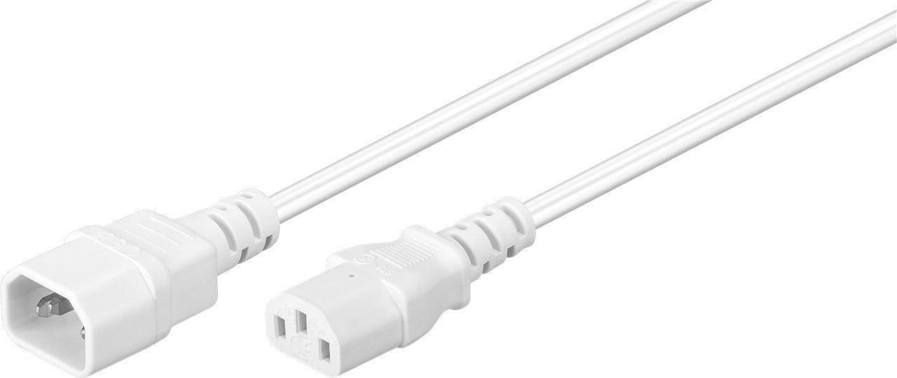 Power Cord C13 - C14 1m White