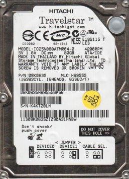 80GB IDE 4200RPM 8MB 9,5MM