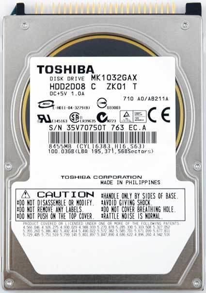 100GB 2.5" 5400RPM HDD