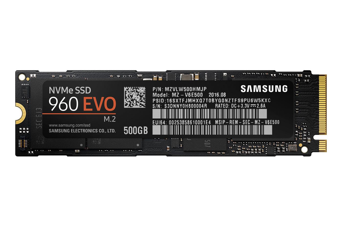 SSD 960 EVO NVMe M.2 500GB