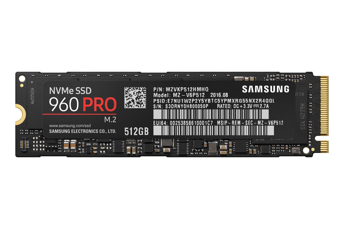 512GB Samsung 960 Series PRO