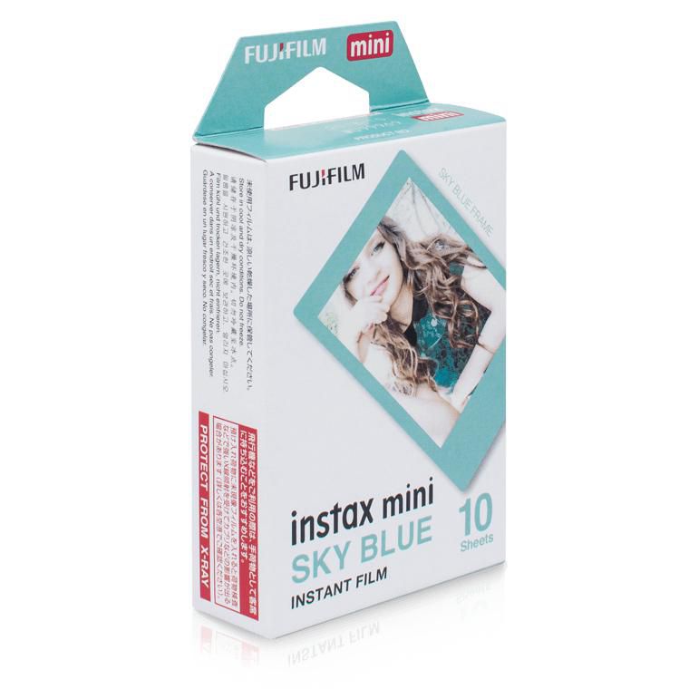 Fujifilm Instax Mini Sky Blue Farvefilm til umiddelbar billedfremstilling (instant film) ISO 800