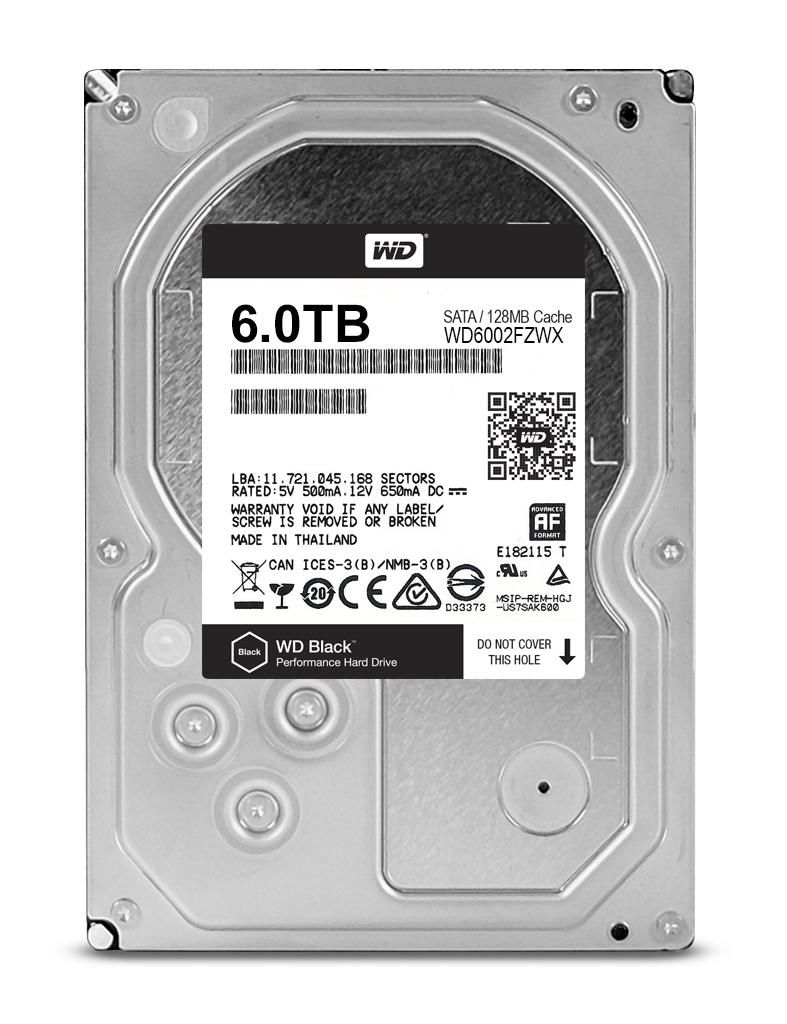 Internal HDD Black 3.5" 6TB
