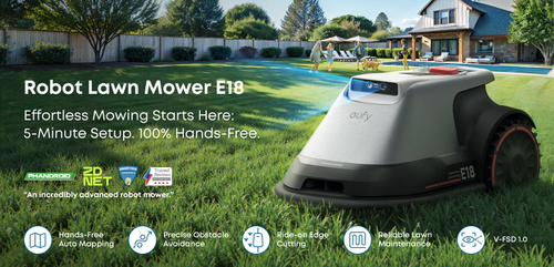 Eufy E18 Robotic lawn mower Battery Black, Grey